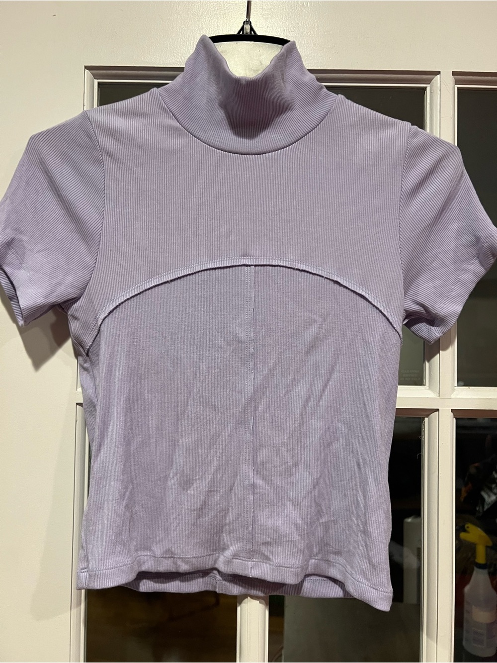 Wilfred Lilac Short-Sleeve Turtleneck Top